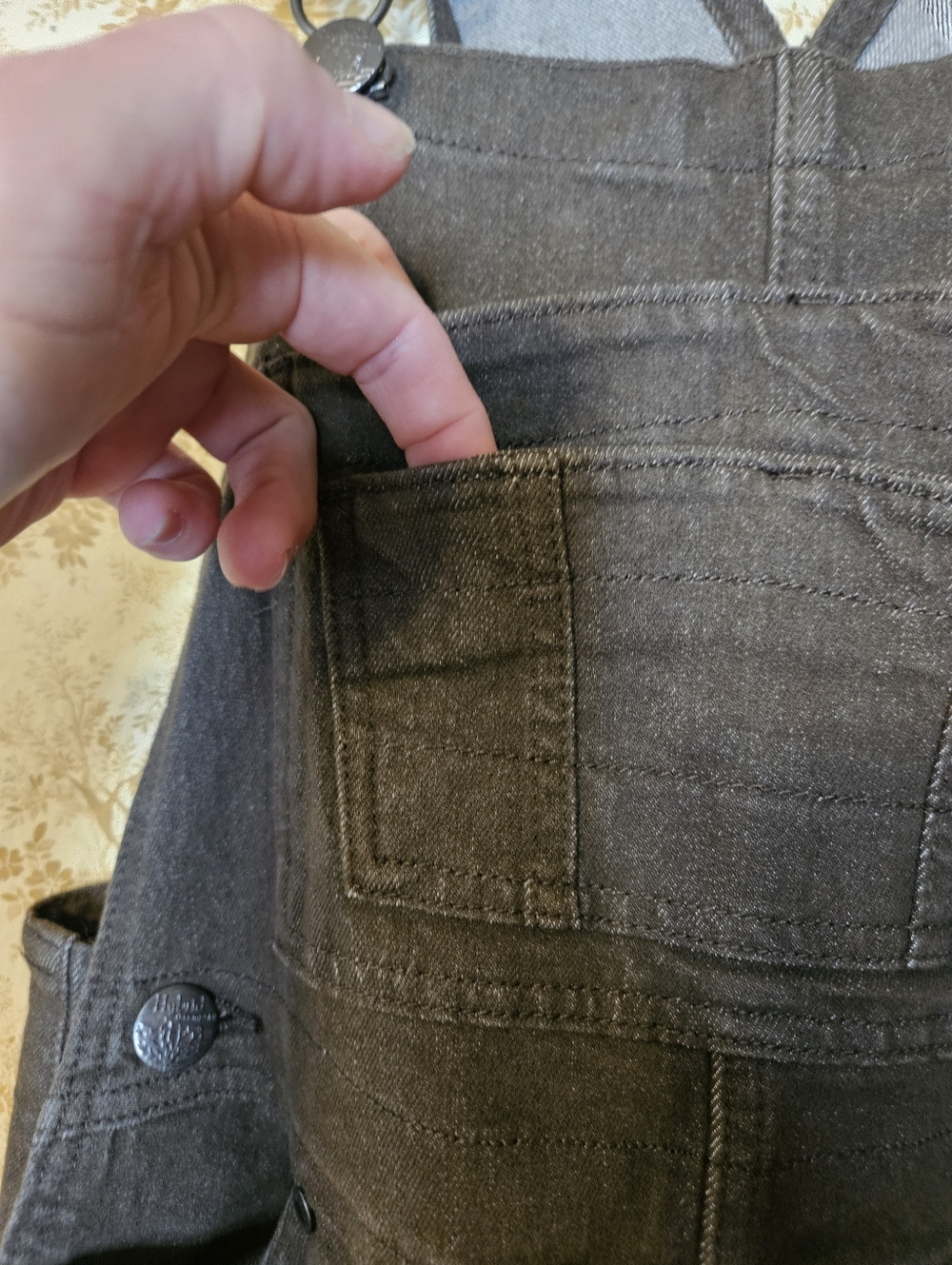 Army Green Overalls One Owner Closet Kept Y2k Style Grunge Relaxed Fit Casual - Picture 4 of 11